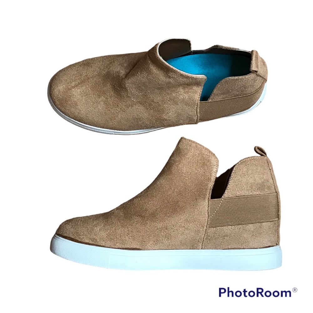 New suede tan ankle boots sneakers